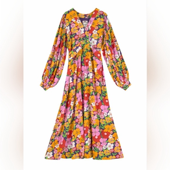 Dawn O’Porter X Joanie - Sazerac Vintage Floral Print Midaxi Dress - Picture 2 of 10